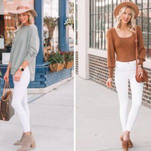 BRAND NEW Frye Veronica White Crop Skinny Jeans